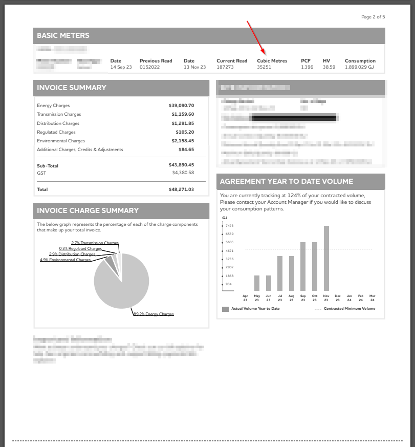 AI Scan Gas Bill PDF