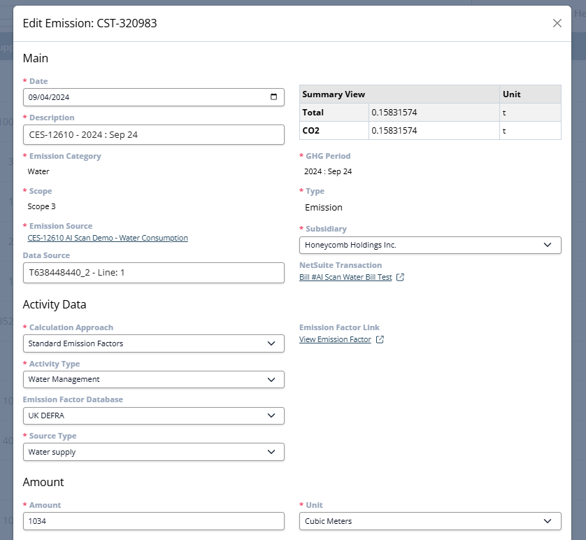 AI Scan Water Emission Transaction 2